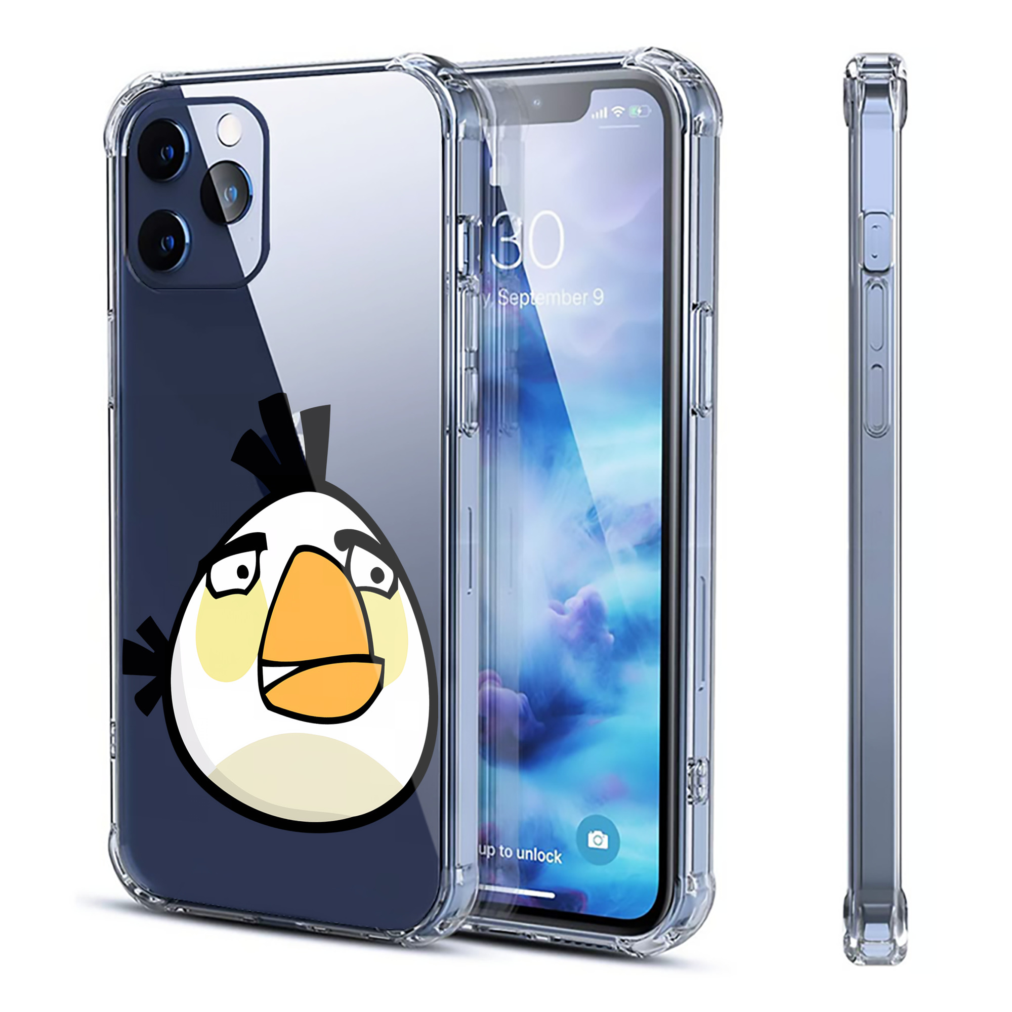 （画像用） Angry Birds アングリーバード 【iPhone 12シリーズ対応】透明スマホケース（クリアソフトケース）